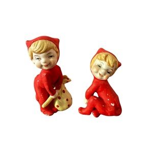 Vintage 1970’s Devil Pixie Josef Originals Lil’ Devil 2 Figurines George Good